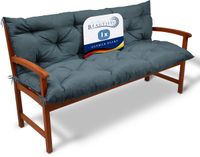 Beautissu Flair BR coussin de banc 100x50x50 cm bleu-gris – coussin d'assise et de dossier