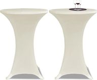 vidaXL Statafelhoes Stretch Ø80cm Crème (2 stuks)