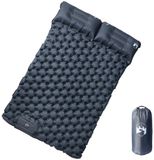 vidaXL Kampeermatras met kussens zelfopblazend 2-persoons grijs