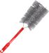Buemag Radiatorborstel - dubbele borstel - kunststof - rood - 46 cm - Schoonmaakborstel/rager verwarming