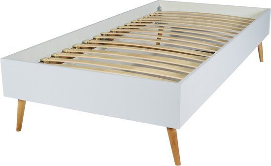 Viking Choice Tienerbed - 190x90 cm - Wit - Hout - Met Lattenbodem