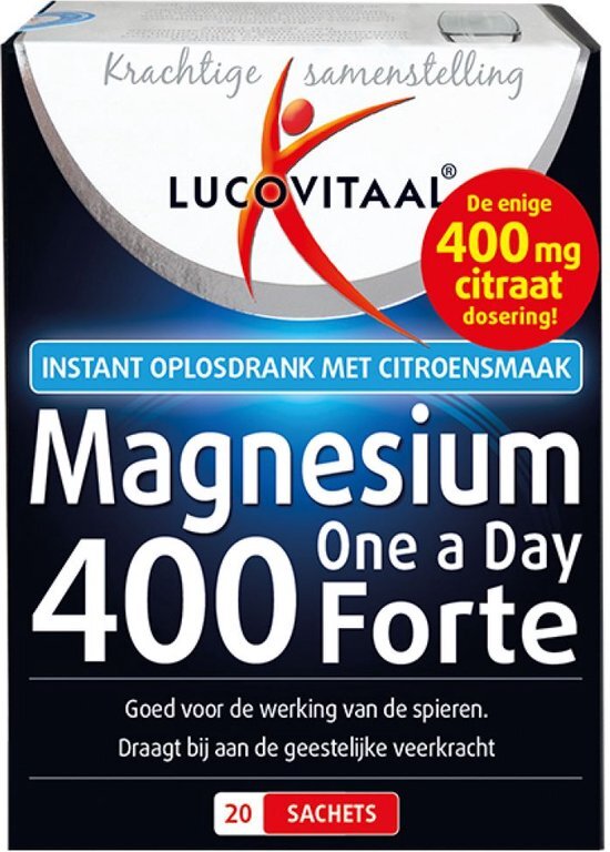 Lucovitaal Magnesium Citraat Poeder Forte 400mg Sachets