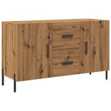 vidaXL Dressoir - 100x36x60 cm - Bewerkt Hout - Artisanaal Eikenkleurig