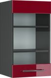 Vicco Fame-Line Armoire de cuisine en verre – 40 cm bordeaux brillant