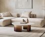 Ombre Table basse Marvello 100x50 cm marbre blanc métal Gold