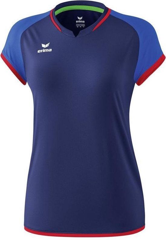 Erima Zenari 3.0 Volleybalshirt Dames - New Navy / New Royal / Rood - Maat 32