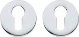Intersteel Rosace pour cylindre de profil trou rond caché plastique chrome
