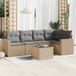 Maison Exclusive - Ensemble de meubles de jardin 6 pièces avec canapé et coussins, beige, en polyrotin