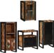 vidaXL Badkamermeubel Set 4 stuks Multikleur Massief hergebruikt hout