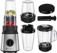 KitchenBrothers Blender - 300W - 4 Snelheden - RVS - Zilver