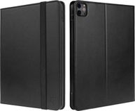 Rosso Element Hoes met Penhouder Geschikt voor Apple iPad Pro 10.5 / iPad 10.2 - Verstelbare Book Case met Sleep/Wake Functie en Elastische Band Zwart