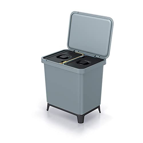 KEDEN Recycling sorteersysteem, 2 x 10 l, grijs