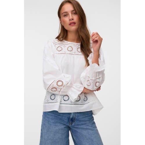 VERO MODA broderie top - wit