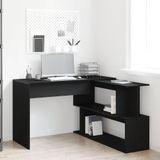 Maison Exclusive - Bureau, noir, aspect chêne, fibre de bois