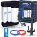 Morion Set de filtres à eau avec robinet de cuisine 3 voies ARI noir mat