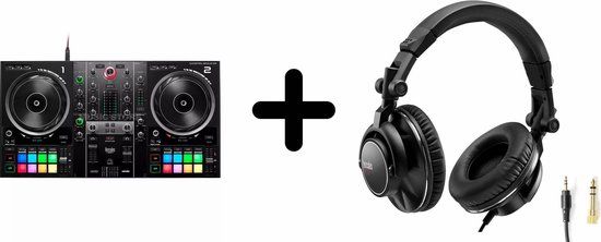 Hercules Inpulse 500 DJ Controller + DJ-Koptelefoon Hercules HDP DJ60 - Zwart