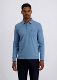 pierre cardin Lange mouw Polo in Modern Fit - Blauw Hemel - XXL