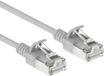 ACT Grijze 0,15 meter LSZH S/FTP CAT6A slimline patchkabel snagless met RJ45 connectoren DB7030