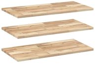 vidaXL Zwevende Wandschappen - 3 Stuks - 80x40x2 cm - Onbehandeld Acaciahout