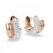 Swarovski Dextera Mini Creoolse oorbellen goud / wit