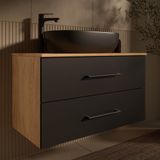 Planetmöbel LUX Wastafelmeubel 90 cm met Wastafel 60 cm Zwart