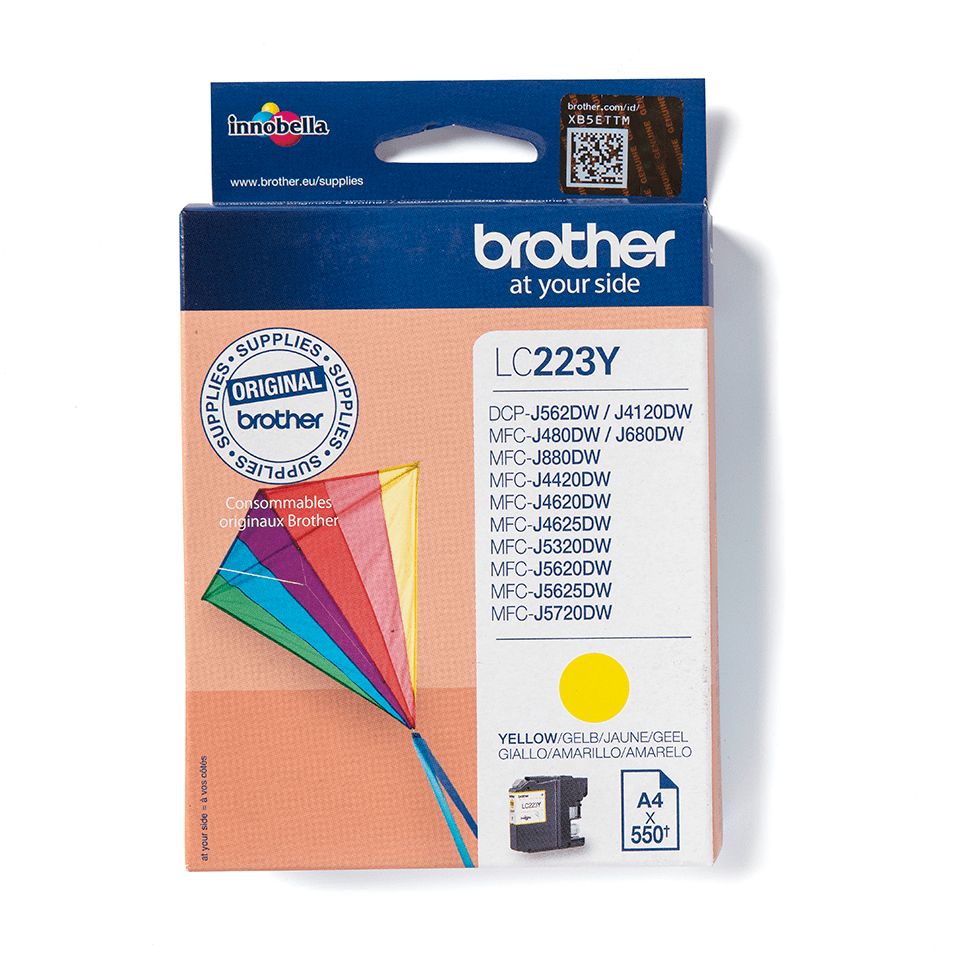 Brother LC-223Y Geel Inktcartridge - Origineel - 550 Pagina's