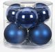 Inge-glas Inge Christmas Grote kerstballen - 6x st - donkerblauw - D10 cm - glas
