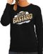 Bellatio Decorations Shoppartners Bv Foute You lazy Bastard sweater in 3D effect zwart voor dames - foute fun tekst trui / outfit - popart XS