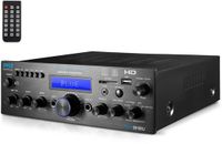 Pyle Audio Versterker - Bluetooth Multi-Kanaals Stereo Versterker - Draadloos - 200W - HDMI - FM Radio - USB, SD, AUX, RCA, Microfoon-ingang - Afstandsbediening