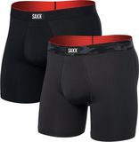 SAXX underwear co SAXX Heren Boxershort Multi-Sport Mesh - 2-Pack - Boxer met BallPark Pouch® PRO - Sport Ondergoed met kortere pijp - Grijs - M
