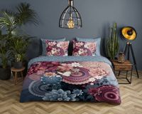 HIP Dekbedovertrek Mandalas & Bloemen - 2 persoons - 200x200/220 cm - Multi - 100% Katoen satijn