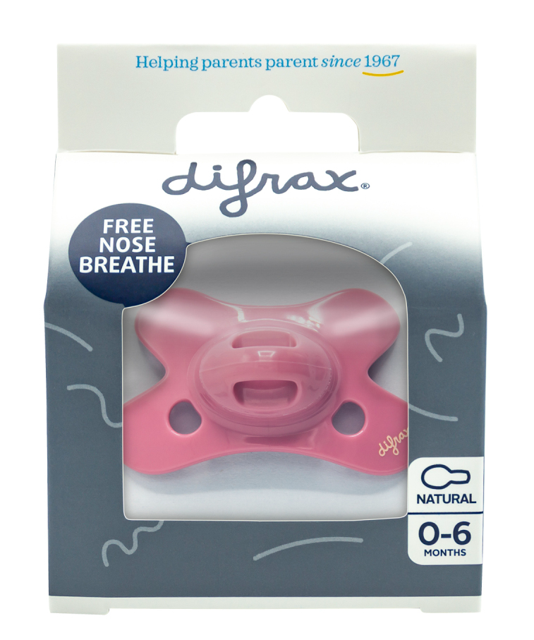 Difrax Fopspeen Natural 0-6 M Uni Raspberry