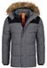 INDICODE JEANS Parka d'hiver 'Hexyl' brun clair / gris foncé / noir