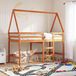 Maison Exclusive Lit superposé exclusif - Structure en bois massif de pin, couleur marron cire, dimensions 90 x 190 cm