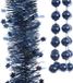 Decoris Kerstslingers - 3 stuks - Donkerblauw - Kralenslinger