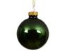 Decoris boule de Noël 8cm en verre, couleur vert 1 pièce