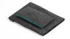 Durable Kalitec Durable Vilten hoes MultiBag 13 inch Effect voor tablets of laptops, 60% gerecycled PET-vilt, met accessoirevak, antraciet met ritssluiting in petrol, 507032