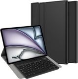 Just in Case Housse de tablette avec clavier pour iPad Air 13 pouces (2025) M3 / Air 13 pouces (2024) M2 - QWERTY Portugais Bluetooth Étui clavier - Noir