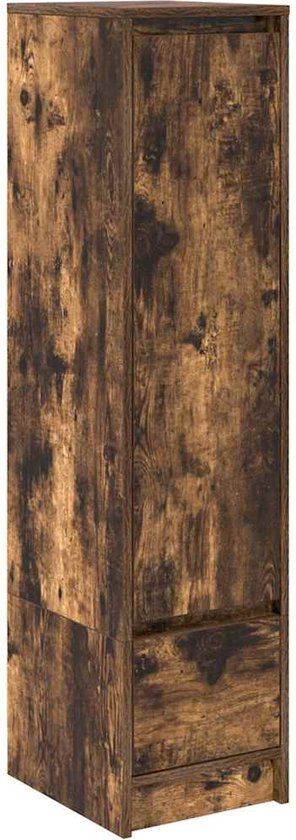 vidaXL Highboard 29,5x34x119,5 cm spaanplaat gerookt eikenkleurig