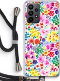 Case Company® - Samsung Galaxy A23 Case with Cord - Little Flowers - Black Cord - Back Cover