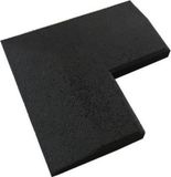 NRG Bol Fitness Vloer Hoekprofiel 20mm Rubber Zwart