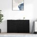 vidaXL Dressoirs, 2 stuks, zwart, eikenlook, 60 x 30 x 70 cm