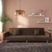 Maison Exclusive - Canapé-lit, 2 places, avec 2 coussins, marron, tissu