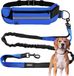 Edipets, Bol Hond Jogging Lood Handsfree Hardlopen Wandelen Webbing Anti-Stress Reflecterend 160-220cm (Blauw)
