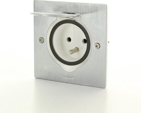 LEGRAND Vloer/Wand Stopcontact - 1V - IP44 - RVS