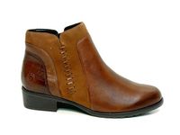 Remonte D6893-22 Enkellaarzen Bruin Leer en Suede Dames - Bruin - 40