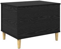 vidaXL Nachtkastje Zwart Eiken 60 x 44,5 x 45 cm Bewerkt Hout