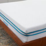 Linenspa Matrastopper 160 x 200 cm, 7,5 cm hoog, matrastopper met gel-traagschuim en wasbare overtrek met ritssluiting, Öko-Tex, wit
