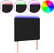 vidaXL Hoofdbord LED 80x5x118/128 cm stof zwart