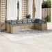 Maison Exclusive - Ensemble de jardin, composé de 10 pièces avec coussins, couleur : beige, matériau : polyrotin